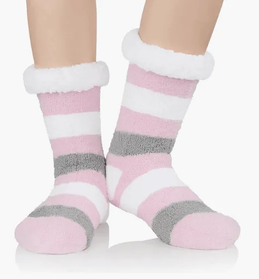Comfy Anti Slip Ladies Comfy Socks - Pink